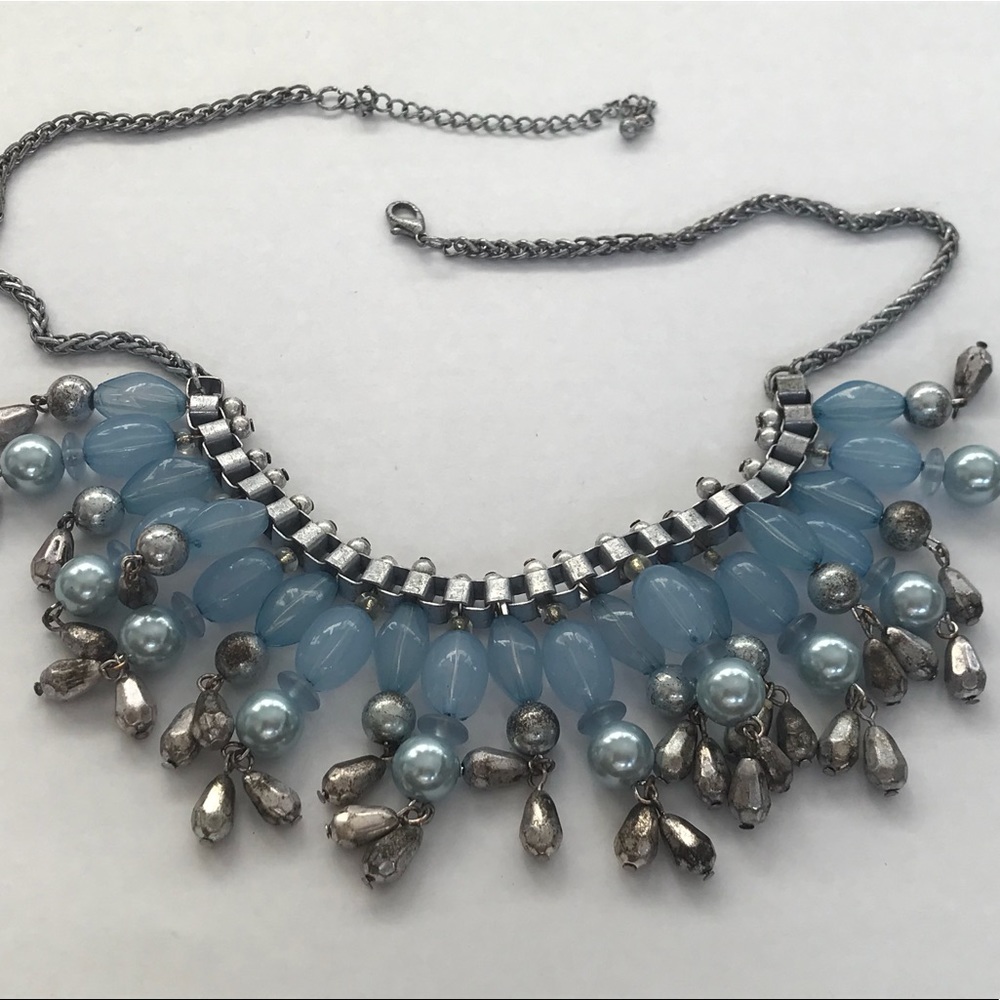 New sky blue/silver necklace.